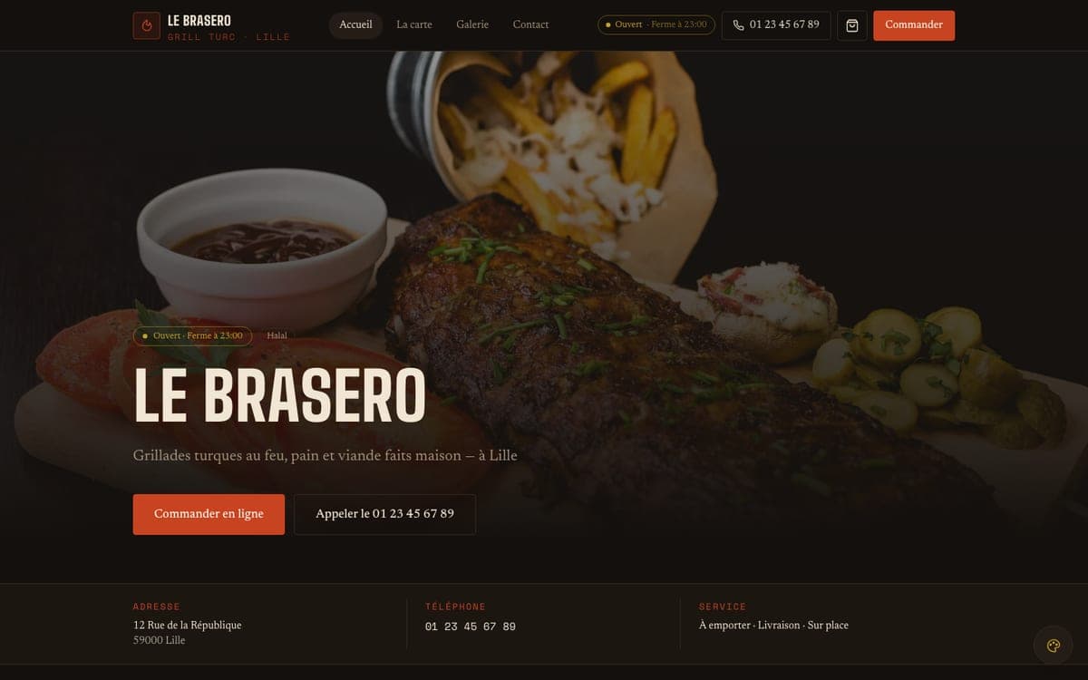 Aperçu du site Brasero