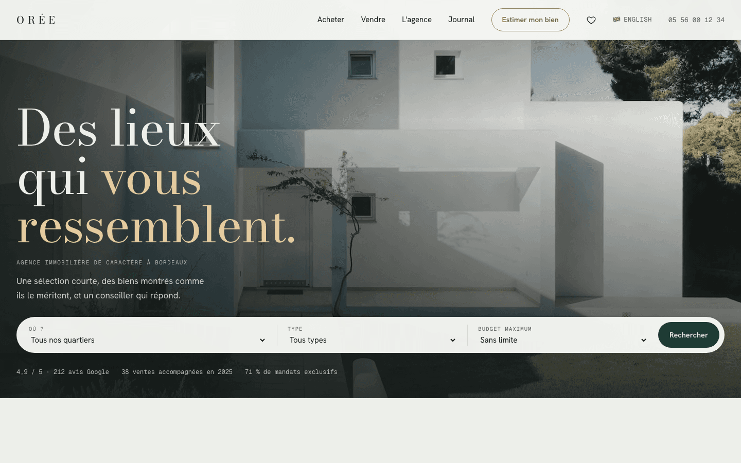 Aperçu du site Orée